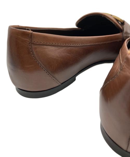 TOD'S（トッズ）TOD'S (トッズ) ケイト メタルチェーンフラットローファー ブラウン サイズ:36 1/2の古着・服飾アイテム