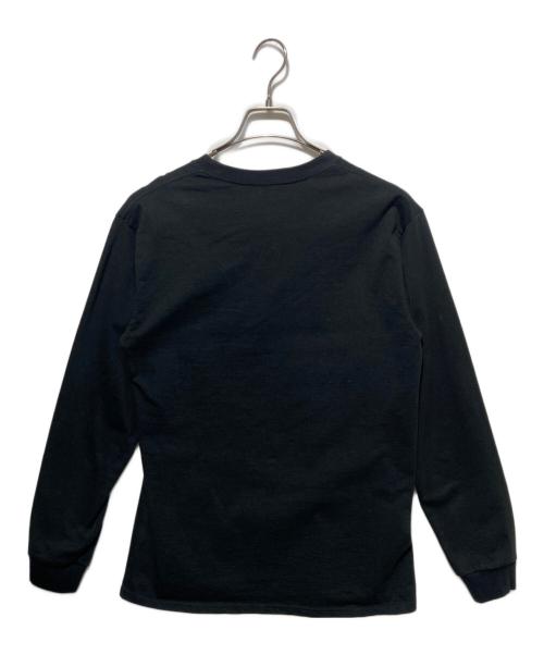 maison kitsune（メゾンキツネ）MAISON KITSUNE (メゾンキツネ) LS TEE Rue De Richelieu ブラック サイズ:Sの古着・服飾アイテム