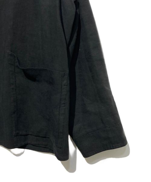 GALERIE VIE（ギャルリーヴィー）GALERIE VIE (ギャルリーヴィー) フレンチリネン サックジャケット ブラック サイズ:ＦＲＥＥの古着・服飾アイテム