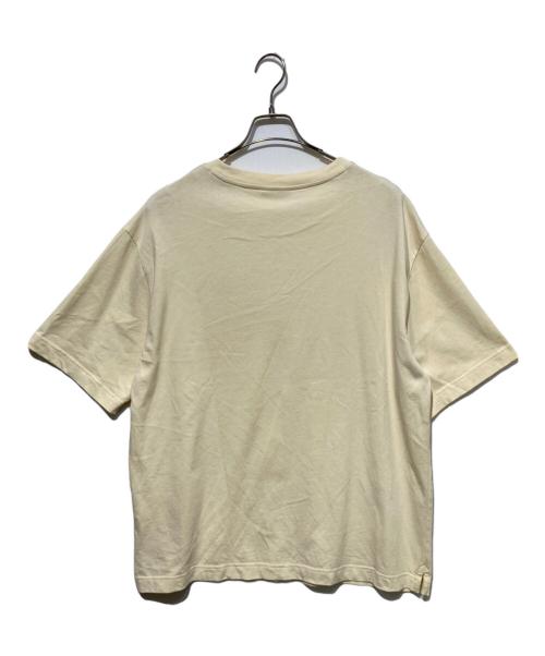 maison kitsune（メゾンキツネ）MAISON KITSUNE (メゾンキツネ) 刺繍Tシャツ ベージュ サイズ:Mの古着・服飾アイテム
