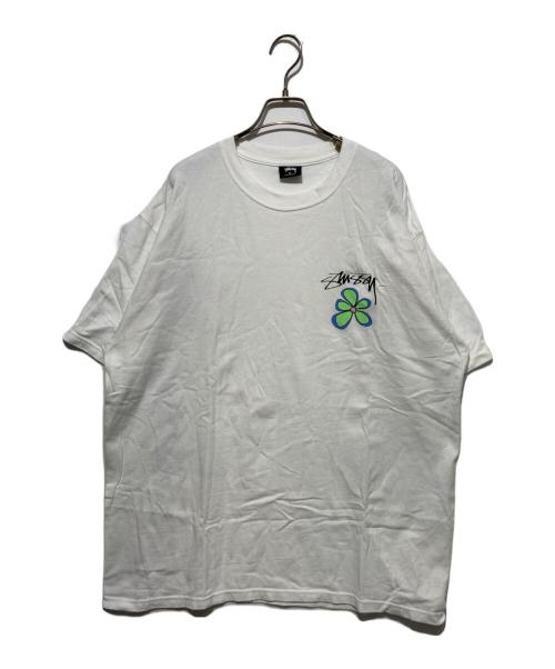 stussy（ステューシー）stussy (ステューシー) プリントTシャツ ホワイト サイズ:XLの古着・服飾アイテム