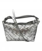 CHARLES & KEITHチャールズアンドキース）の古着「イヴェット ウーブンショルダーバッグ」｜シルバー