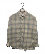 TOMORROW LANDトゥモローランド）の古着「チェックシャツ」｜ブルー×ベージュ