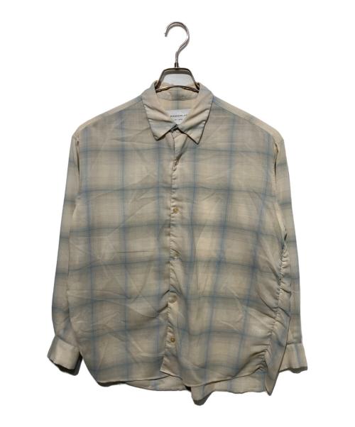 TOMORROW LAND（トゥモローランド）TOMORROW LAND (トゥモローランド) チェックシャツ ブルー×ベージュ サイズ:Sの古着・服飾アイテム