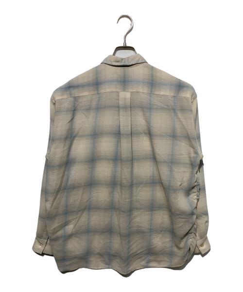 TOMORROW LAND（トゥモローランド）TOMORROW LAND (トゥモローランド) チェックシャツ ブルー×ベージュ サイズ:Sの古着・服飾アイテム