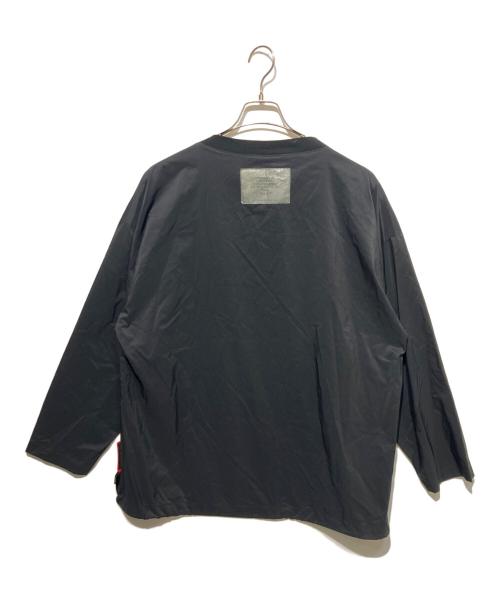 N.HOOLYWOOD（エヌ ハリウッド）N.HOOLYWOOD (エヌ ハリウッド) ナイロンプルオーバーカットソー ブラック サイズ:36の古着・服飾アイテム