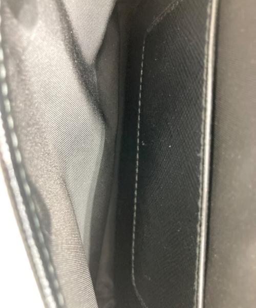 PRADA（プラダ）PRADA (プラダ) Re-Nylon サフィアーノレザースマートフォンケース ブラックの古着・服飾アイテム