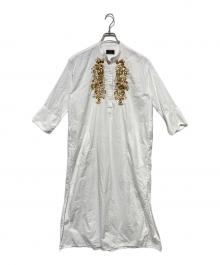 TOMORROW LAND×ne quittez pas（トゥモローランド×ヌキテパ）の古着「エンブロイダリーシャツワンピース」｜ホワイト
