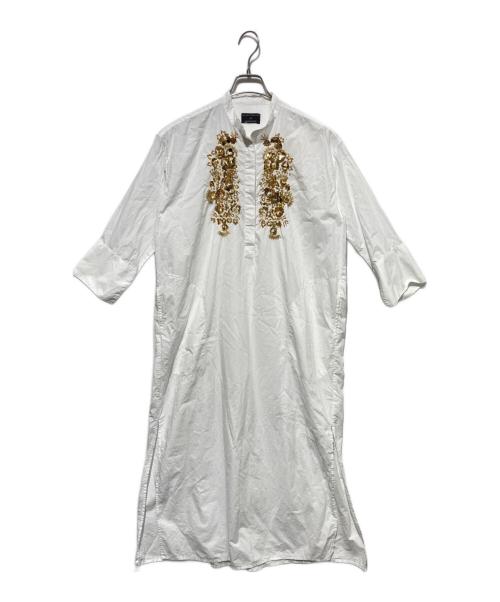 TOMORROW LAND（トゥモローランド）TOMORROW LAND (トゥモローランド) ne quittez pas (ヌキテパ) エンブロイダリーシャツワンピース ホワイト サイズ:FREEの古着・服飾アイテム