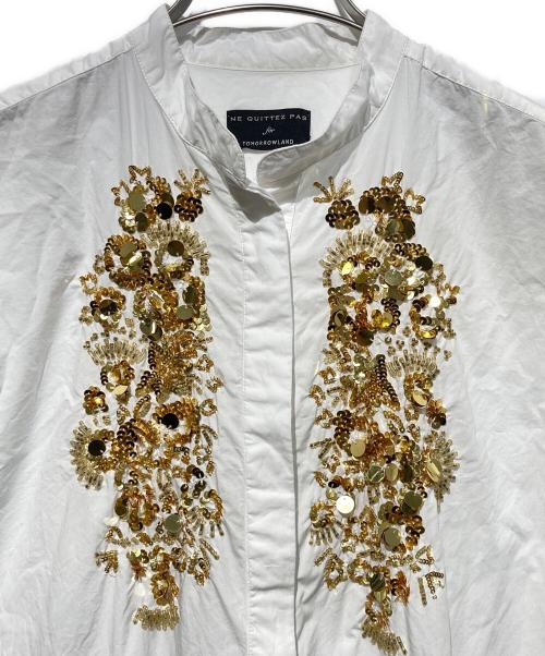 TOMORROW LAND（トゥモローランド）TOMORROW LAND (トゥモローランド) ne quittez pas (ヌキテパ) エンブロイダリーシャツワンピース ホワイト サイズ:FREEの古着・服飾アイテム