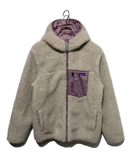 Patagonia（パタゴニア）Patagonia (パタゴニア) キッズ・リバーシブル・レディ・フレディ・フーディ ベージュ×ピンク サイズ:kids XXLの古着・服飾アイテム