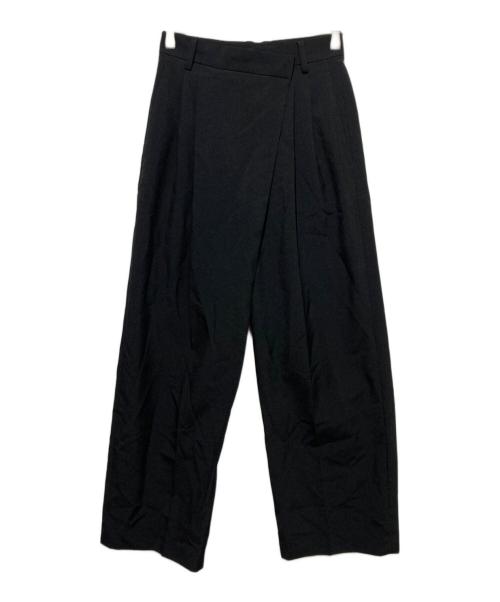 BEAUTY&YOUTH（ビューティーアンドユース）BEAUTY&YOUTH (ビューティーアンドユース) ポプリン 2タック ラップパンツ ―ウォッシャブル― ブラック サイズ:XSの古着・服飾アイテム