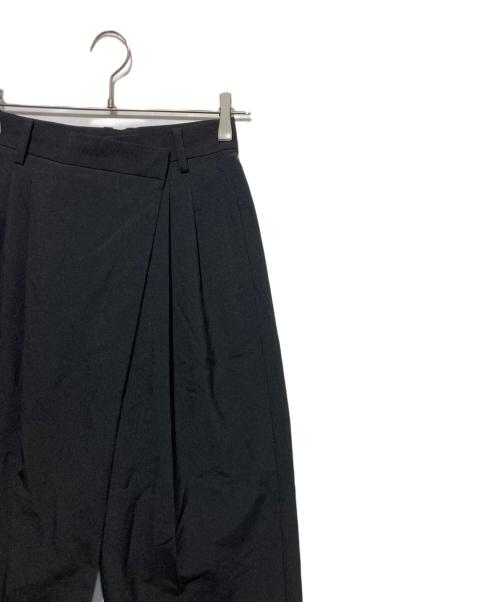 BEAUTY&YOUTH（ビューティーアンドユース）BEAUTY&YOUTH (ビューティーアンドユース) ポプリン 2タック ラップパンツ ―ウォッシャブル― ブラック サイズ:XSの古着・服飾アイテム
