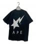 BAPESTA (ベイプスタ) ロゴTシャツ ブラック サイズ:記載無し：10000円