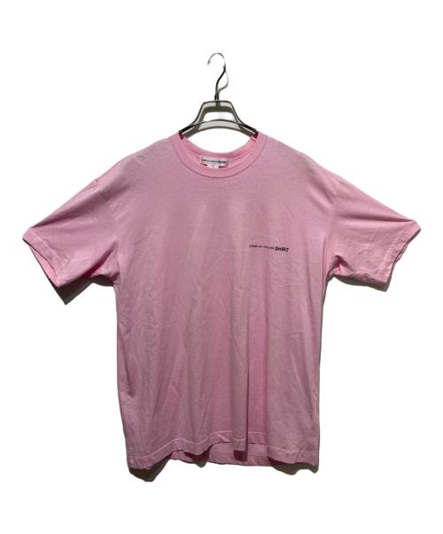 COMME des GARCONS SHIRT（コムデギャルソンシャツ）COMME des GARCONS SHIRT (コムデギャルソンシャツ) Cotton Jersey Plain CDG SHIRT Black Logo at Front S S TEE/ロゴTシャツ ピンク サイズ:Sの古着・服飾アイテム
