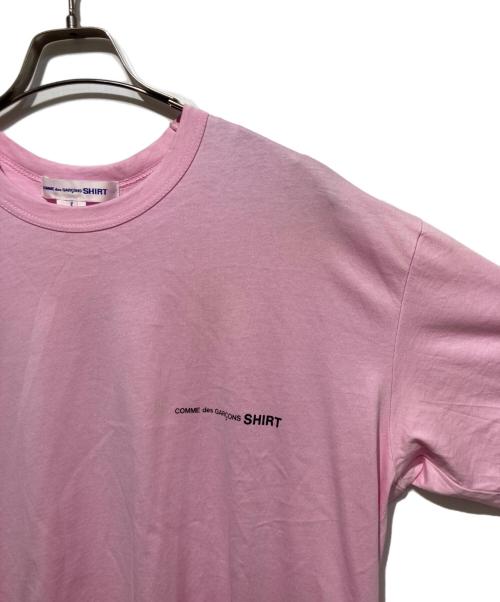 COMME des GARCONS SHIRT（コムデギャルソンシャツ）COMME des GARCONS SHIRT (コムデギャルソンシャツ) Cotton Jersey Plain CDG SHIRT Black Logo at Front S S TEE/ロゴTシャツ ピンク サイズ:Sの古着・服飾アイテム