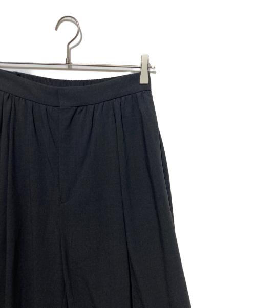 DRAWER（ドゥロワー）Drawer (ドゥロワー) サマーウールタックワイドパンツ ブラック サイズ:34の古着・服飾アイテム