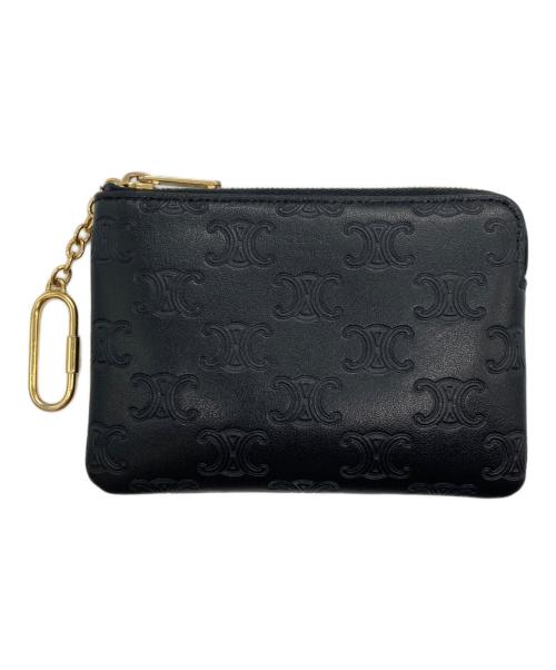 CELINE（セリーヌ）CELINE (セリーヌ) トリオンフコインケース ブラックの古着・服飾アイテム