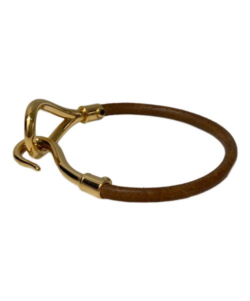 HERMES（エルメス）HERMES (エルメス) ジャンボブレスレット ブラウン×ゴールドの古着・服飾アイテム