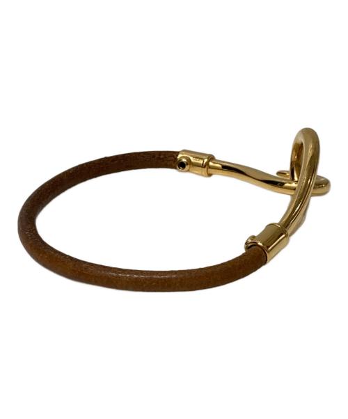 HERMES（エルメス）HERMES (エルメス) ジャンボブレスレット ブラウン×ゴールドの古着・服飾アイテム