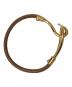 中古・古着 HERMES (エルメス) ジャンボブレスレット ブラウン×ゴールド：12000円