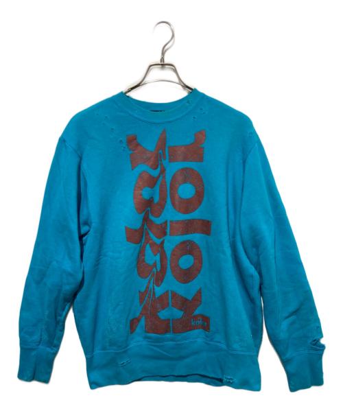 KOLOR（カラー）KOLOR (カラー) ダメージ加工スウェット ブルー サイズ:1の古着・服飾アイテム
