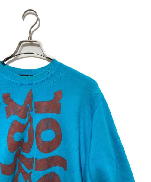 KOLOR（カラー）KOLOR (カラー) ダメージ加工スウェット ブルー サイズ:1の古着・服飾アイテム