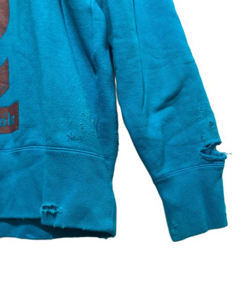 KOLOR（カラー）KOLOR (カラー) ダメージ加工スウェット ブルー サイズ:1の古着・服飾アイテム