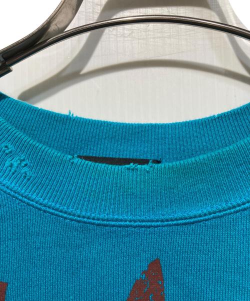 KOLOR（カラー）KOLOR (カラー) ダメージ加工スウェット ブルー サイズ:1の古着・服飾アイテム