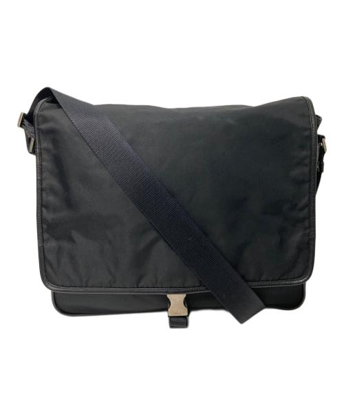 PRADA（プラダ）PRADA (プラダ) ナイロンショルダーバッグ ブラックの古着・服飾アイテム
