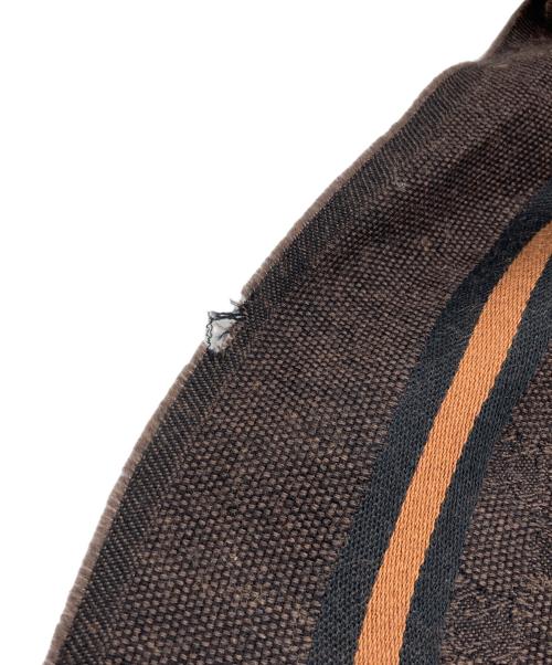 GUCCI（グッチ）GUCCI (グッチ) シェリーラインGGロゴストール ブラウンの古着・服飾アイテム