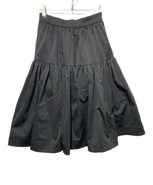 Kate Spade（ケイトスペード）Kate Spade (ケイトスペード) ドロップ ウエスト ファイユ スカート ブラック サイズ:4の古着・服飾アイテム