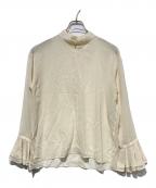 Nobleノーブル）の古着「ダブルフリルシアーブラウス」｜アイボリー