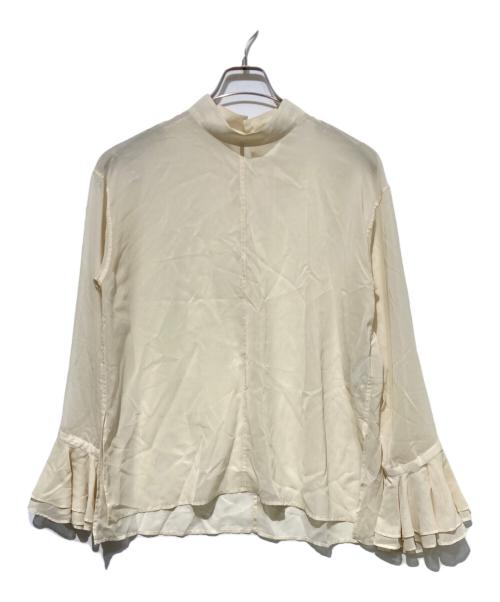 Noble（ノーブル）Noble (ノーブル) ダブルフリルシアーブラウス アイボリー サイズ:FREEの古着・服飾アイテム