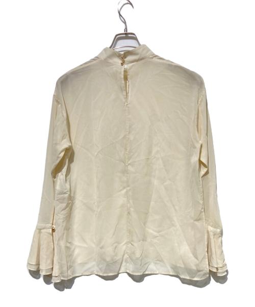 Noble（ノーブル）Noble (ノーブル) ダブルフリルシアーブラウス アイボリー サイズ:FREEの古着・服飾アイテム