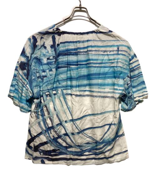 HERALBONY（ヘラルボニー）HERALBONY (ヘラルボニー) 「ももこ」リネンブラウス ブルー サイズ:FREEの古着・服飾アイテム