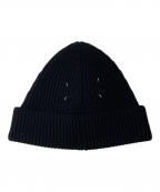 Maison Margielaメゾンマルジェラ）の古着「4ステッチ リブニットキャップ」｜ブラック
