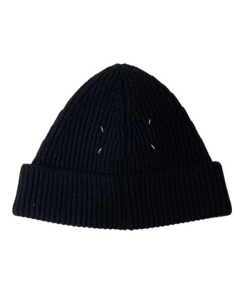 Maison Margiela（メゾンマルジェラ）Maison Margiela (メゾンマルジェラ) 4ステッチ リブニットキャップ ブラックの古着・服飾アイテム