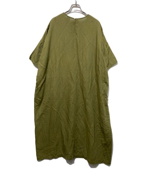 KAGURE（カグレ）kagure (カグレ) リネンレーヨンワイドワンピース グリーン サイズ:1の古着・服飾アイテム