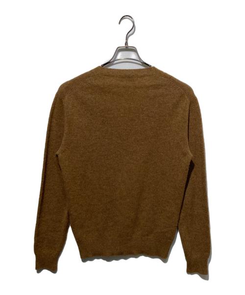 maison kitsune（メゾンキツネ）MAISON KITSUNE (メゾンキツネ) Vネックニット ブラウン サイズ:Sの古着・服飾アイテム