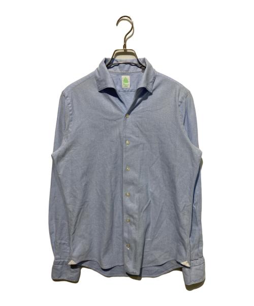 finamore（フィナモレ）Finamore (フィナモレ) MANUEL スキッパーシャツ ブルー サイズ:Ｍの古着・服飾アイテム