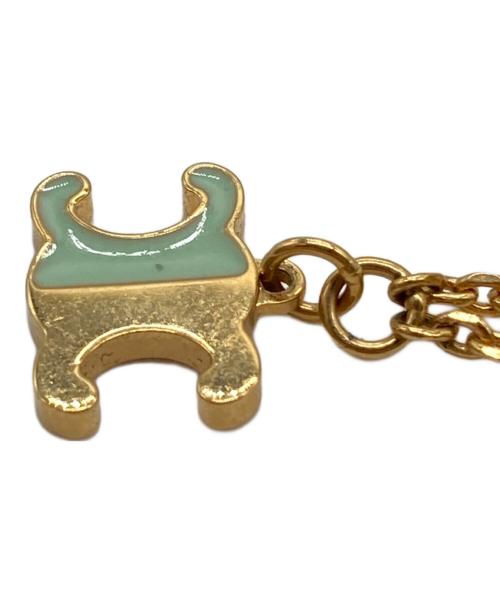 CELINE（セリーヌ）CELINE (セリーヌ) トリオンフ5連マルチカラーネックレス ゴールドの古着・服飾アイテム