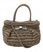 ANTEPRIMAアンテプリマ）の古着「クリスタッロフィオッコ2WAYワイヤーバッグ」｜ベージュ