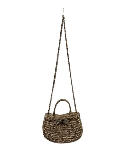 ANTEPRIMA（アンテプリマ）ANTEPRIMA (アンテプリマ) クリスタッロフィオッコ2WAYワイヤーバッグ ベージュの古着・服飾アイテム