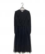 RED VALENTINOレッドヴァレンティノ）の古着「ドッキングワンピース」｜ブラック