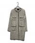 Max Mara WEEK END LINE（マックスマーラ ウイークエンドライン）の古着「ツイードノーカラーコート」｜ホワイト×ブラック