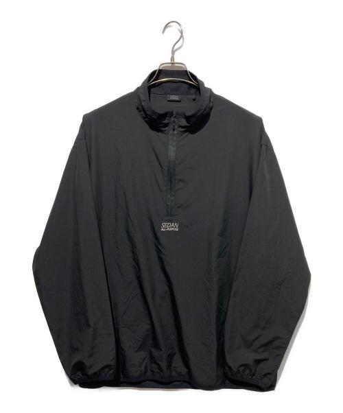 SEDAN ALL-PURPOSE（セダンオールパーパス）SEDAN ALL-PURPOSE (セダンオールパーパス) Half Zip Training Pullover ブラック サイズ:Lの古着・服飾アイテム