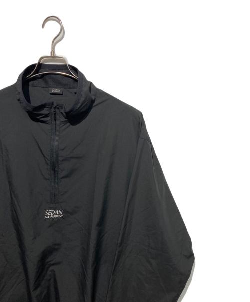 SEDAN ALL-PURPOSE（セダンオールパーパス）SEDAN ALL-PURPOSE (セダンオールパーパス) Half Zip Training Pullover ブラック サイズ:Lの古着・服飾アイテム