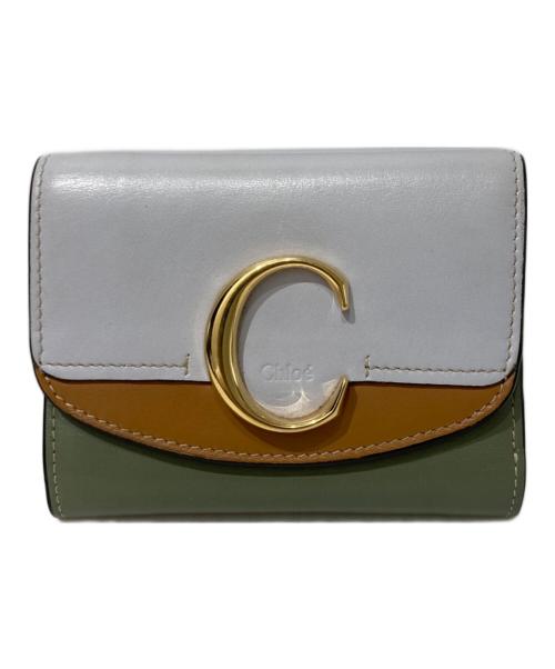 Chloe（クロエ）Chloe (クロエ) トリフォールドウォレット ホワイトの古着・服飾アイテム