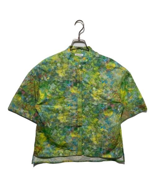 HERALBONY（ヘラルボニー）HERALBONY (ヘラルボニー) ノーカラーシャツ「旅行」 グリーン サイズ:Freeの古着・服飾アイテム